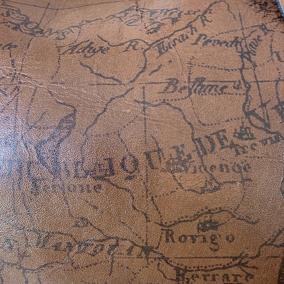 Patricia Nash Benvenuto European Map Tote  100% Full Grain Leather - Picture 3 of 15